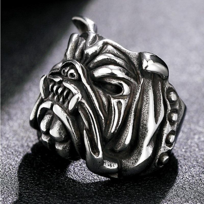 New Dog-headed Animal Men's Bulldog Domineering Jewelry Ring