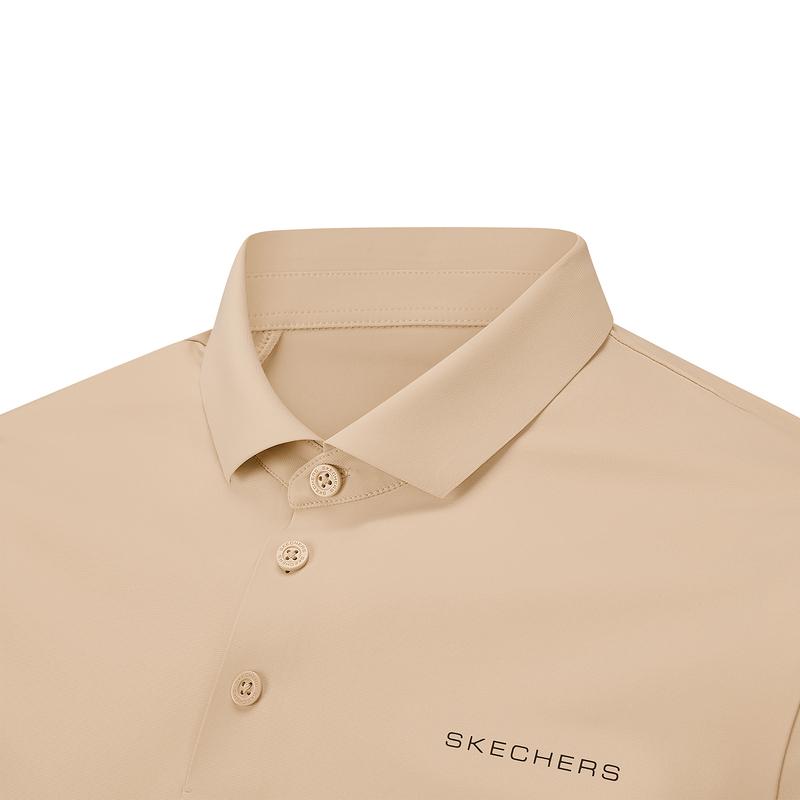 Skechers Breathable Solid Color Pullover Polo Shirt Men Tops P226M109-0491