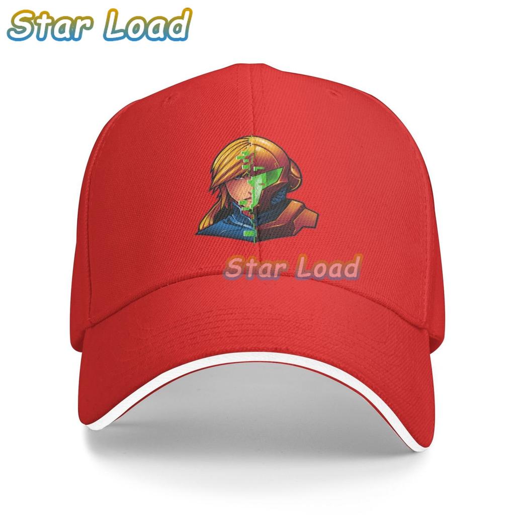 Fashion Cool Baseball Caps Trucker Hats Cowboy Peaked Cap Supre Metroid Logo Samus Action Game Sun Shade Hats for Game Lover