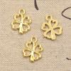 50pcs Charms Clover Flower 17x14mm Antique Pendant fit,Vintage Tibetan Bronze Silver Color finding,DIY For Bracelet Necklace