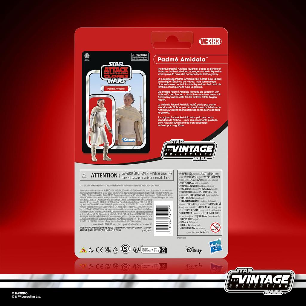 Hasbro Star Wars Coleção Vintage Star Wars Episódio II: Ataque dos Clones Padmé Amidala Figura de Ação Colecionável Premium de 3,75 polegadas G2612