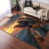 Majestic Eagle at Sunset Patterned carpet, suitable as a non slip play mat for the living room and bedroom sofa