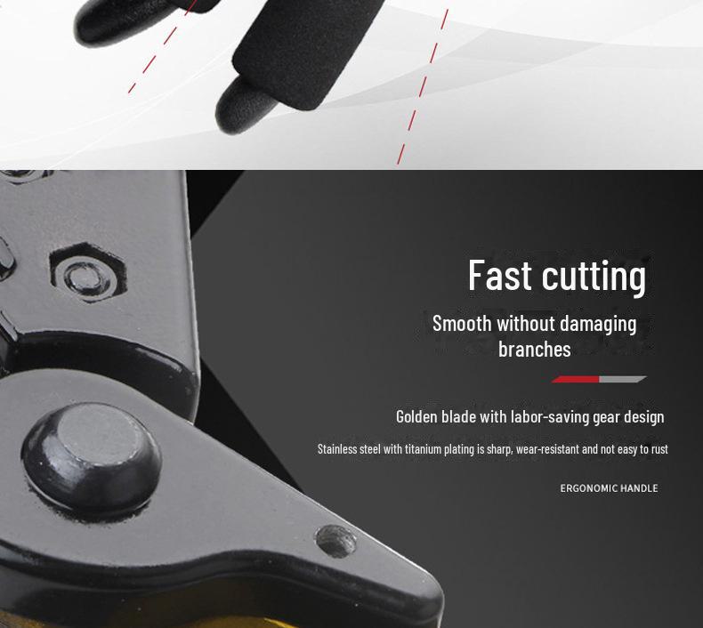 Heavy-Duty SK5 Steel Pruning Shears for Thick Branches, Gardening, and Nursery Tasks