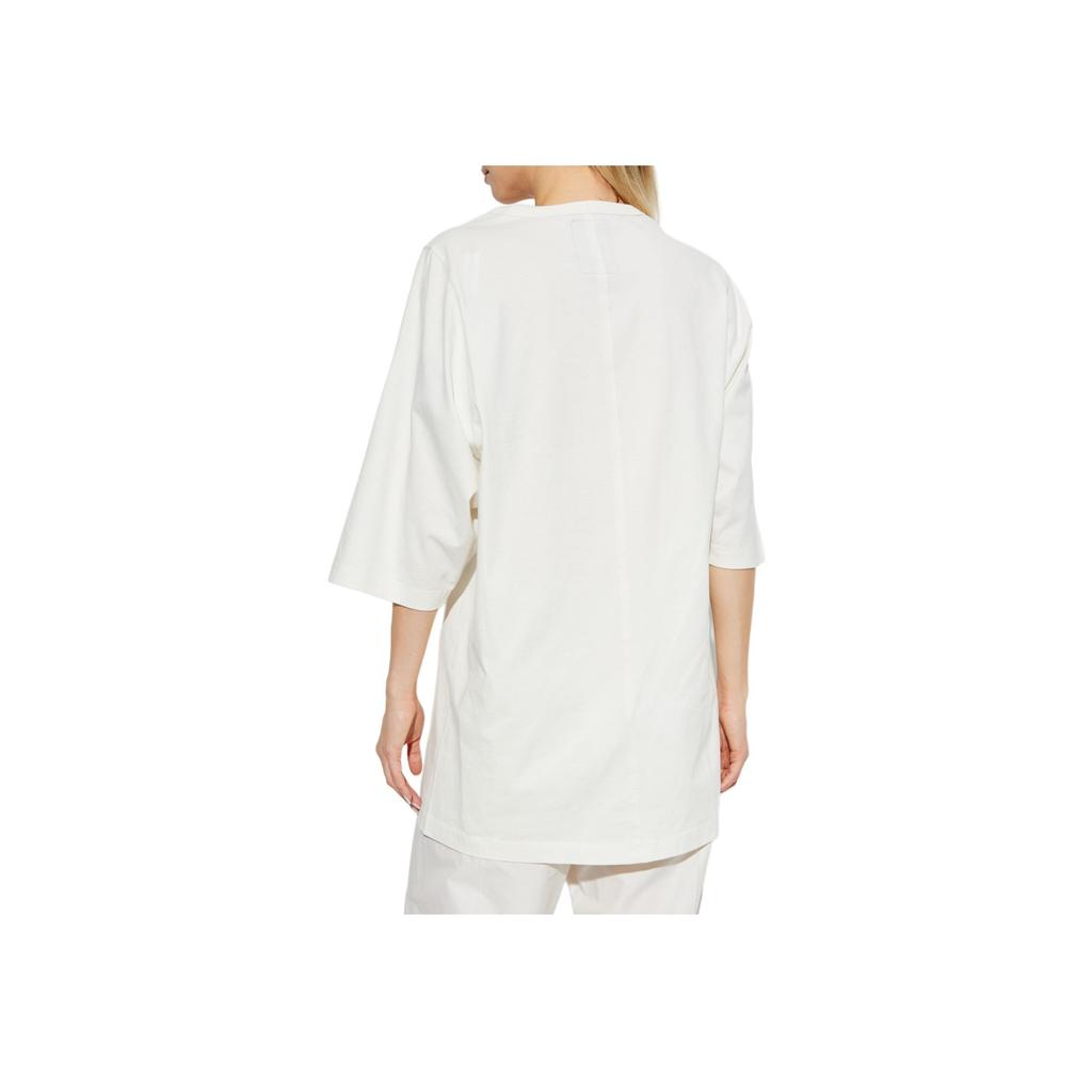 Moncler T-shirt a maniche corte con scollo rotondo in maglia X Rick Owens Bianco Unisex Top MU02D8C01-M4630-41