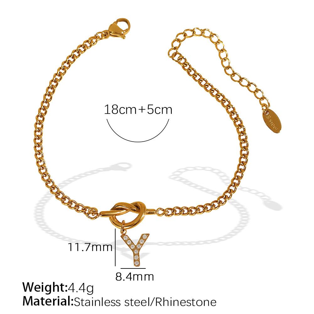 Fashion Single Item Jewelry On The New 26 Letter Bracelet Versatile Temperament High-End Jewelry Diamond Design
