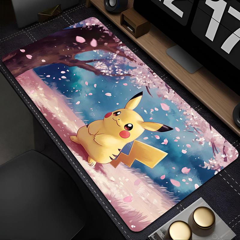 Mouse Pad Pokemon Pikachu XXL Rubber Mini Pc Computer Gaming Accessories Mousepad Extended Desk Mat Locking Edge Gamer Carpet