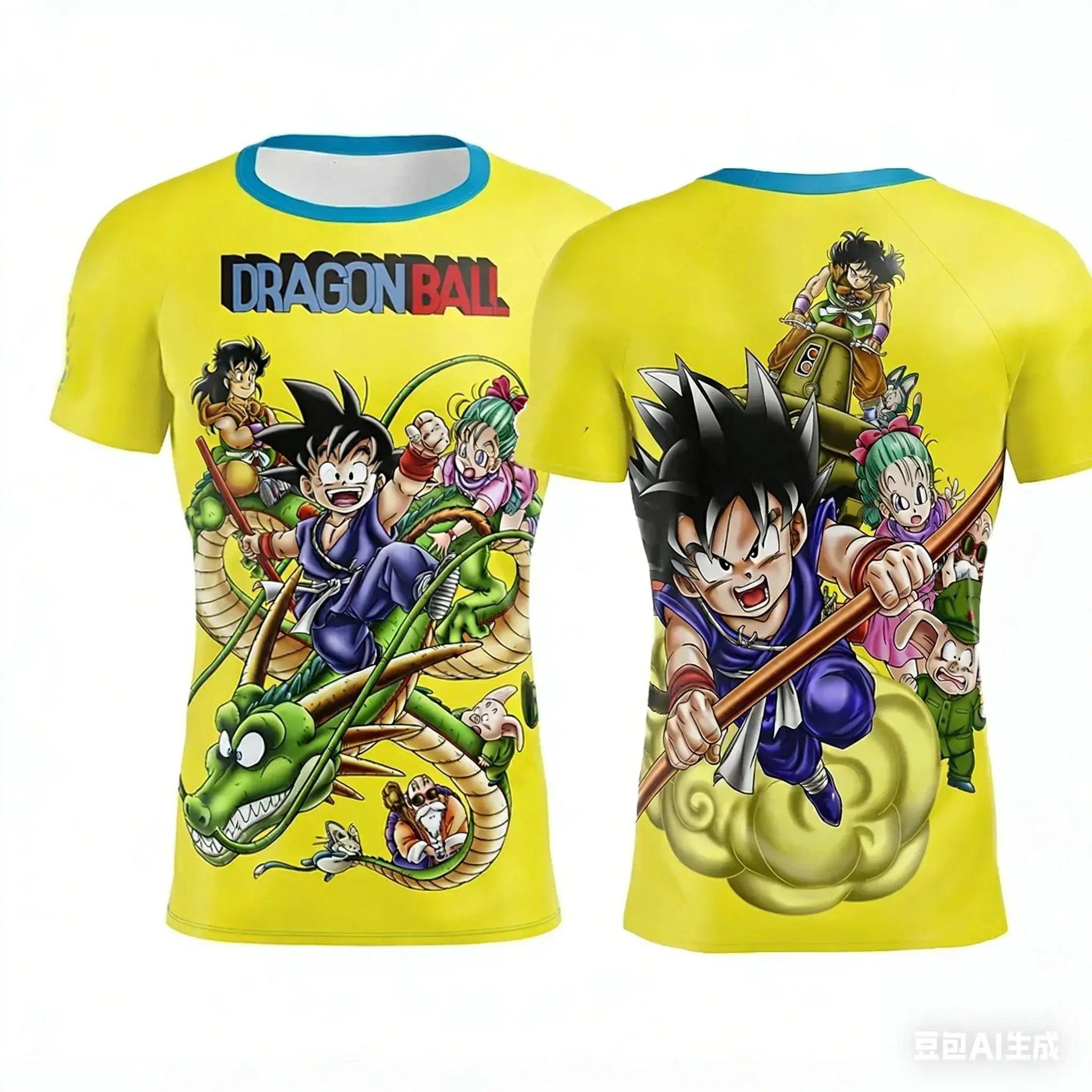Dragon Ball Super Tshirt Super Saiyan Blue Goku Thunder Effect 3D Full Print Short Sleeve Anime Cosplay Daily Wear S