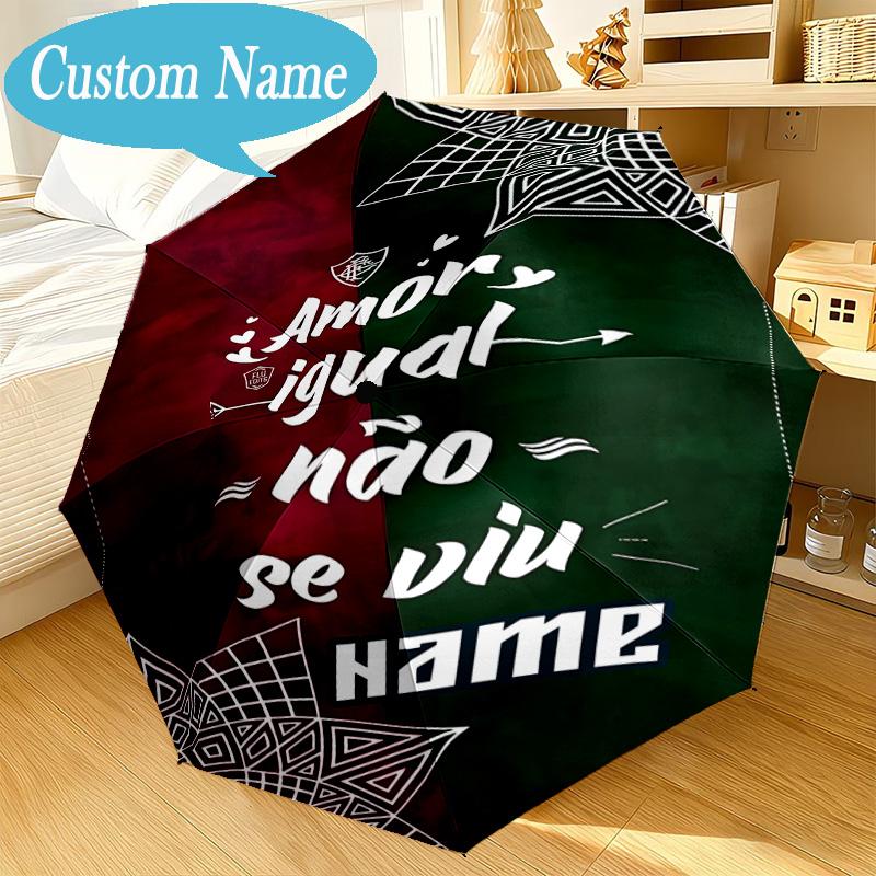 Custom Name Umbrella Love Equality Fluminense Umbrella 8-Frame for Travel, Camping, Casual Lightweight Portable, Essential for Family Gifts
