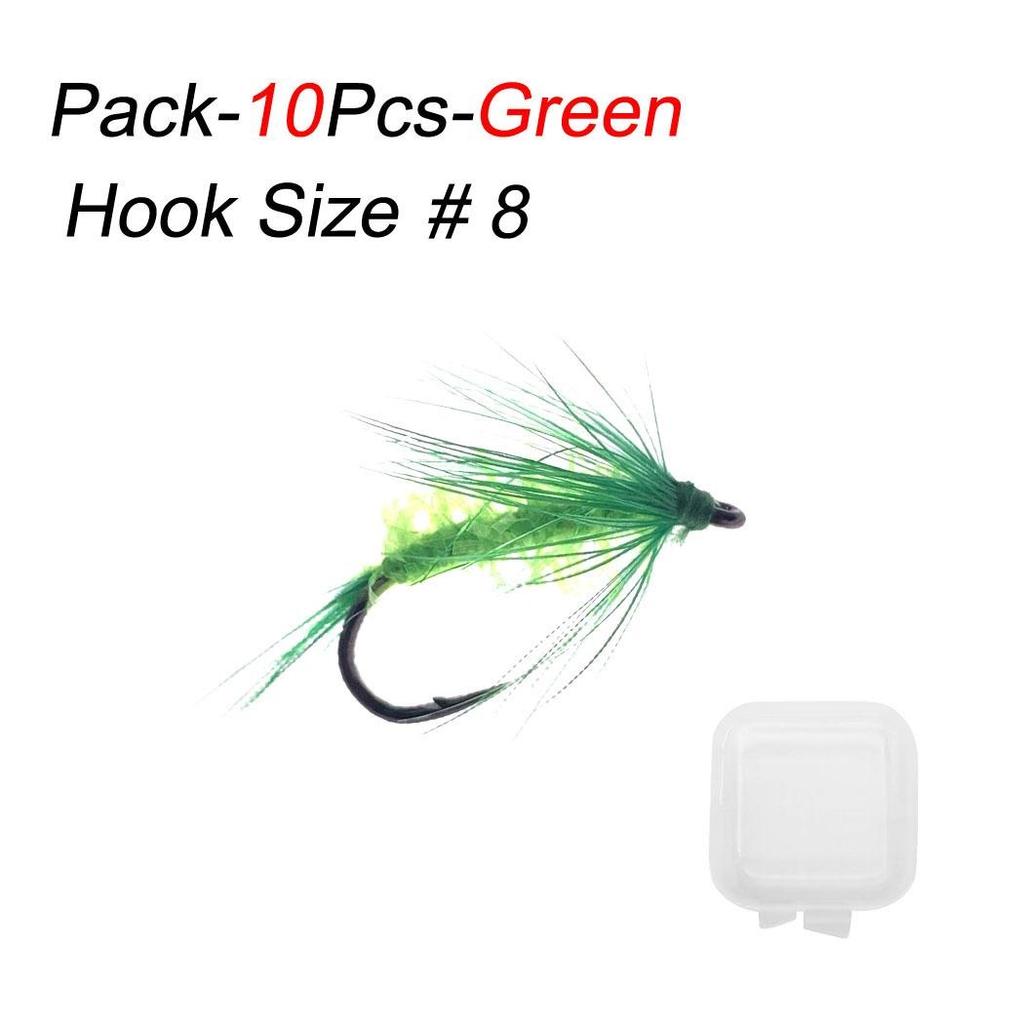 5/10 Teile/schachtel Mischfarben Insekten Fliegen Fliegen Angeln Lockt Fliegen Schwimmenden Köder Trockenen Fliegen Forelle Künstliche Kurbel Haken locken