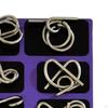 8Pcs Metal Wire Puzzle Set Link Interlock Durable Smooth Tangled Puzzles Style A