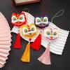 Awakened Lion Lion Dance Tassels Pendant Chinese Style New Year Zodiac Plush Doll  Home Decor
