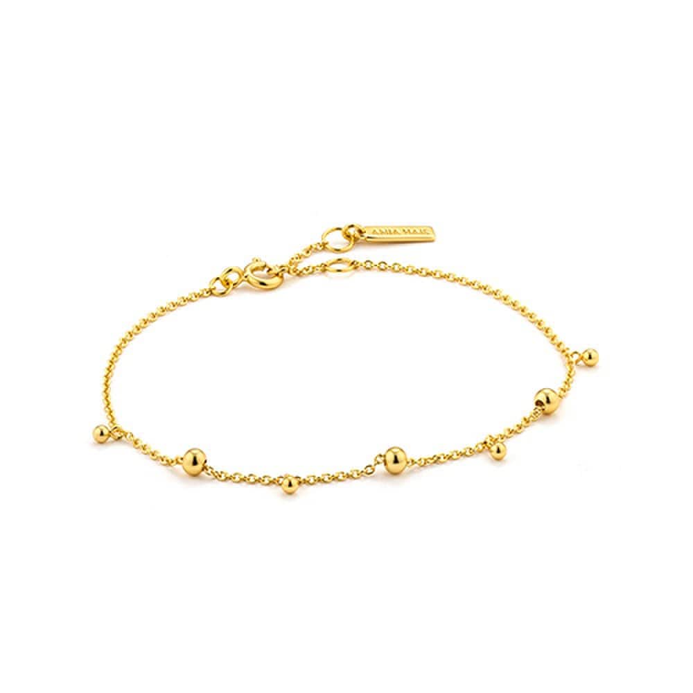 Modern Drop Ball 925 Silver Bracelet B002-03G