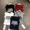 Women Vintage Letter Print Hooded Sleeveless Tank Top, Slim Cropped Casual Vest with Drawstring