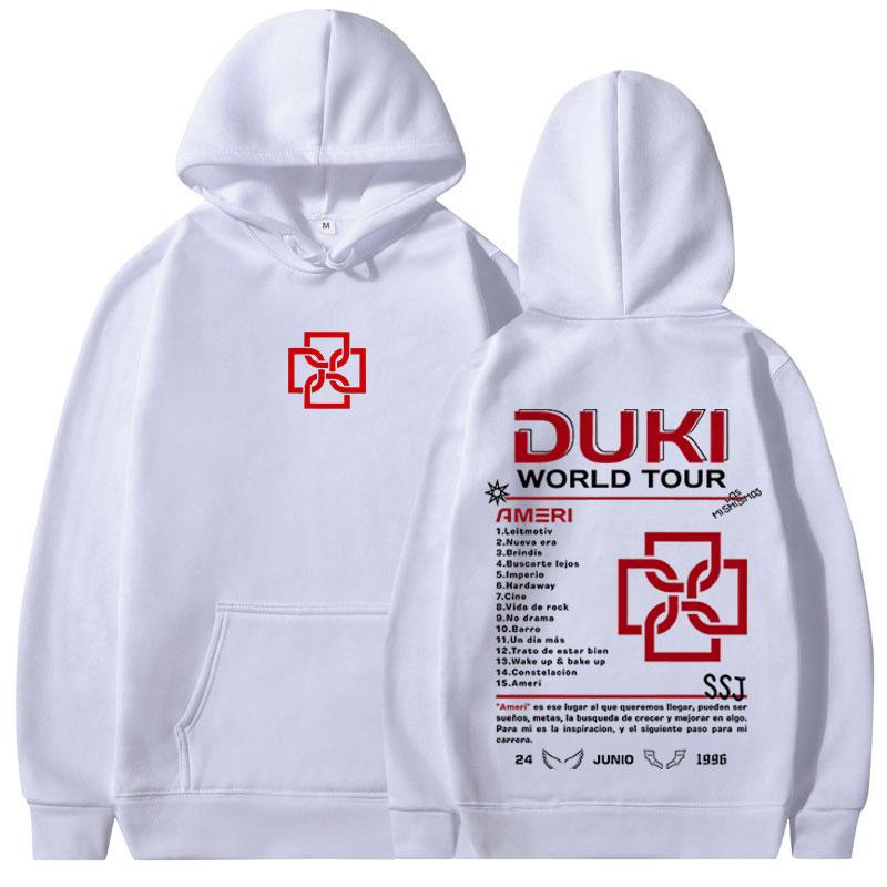 Rapper Duki Ameri World Tour 2025 Merch Hoodies Men Women Clothing Hip Hop Sweatshirts Autumn Winter Fleece Long Sleeve Pullover