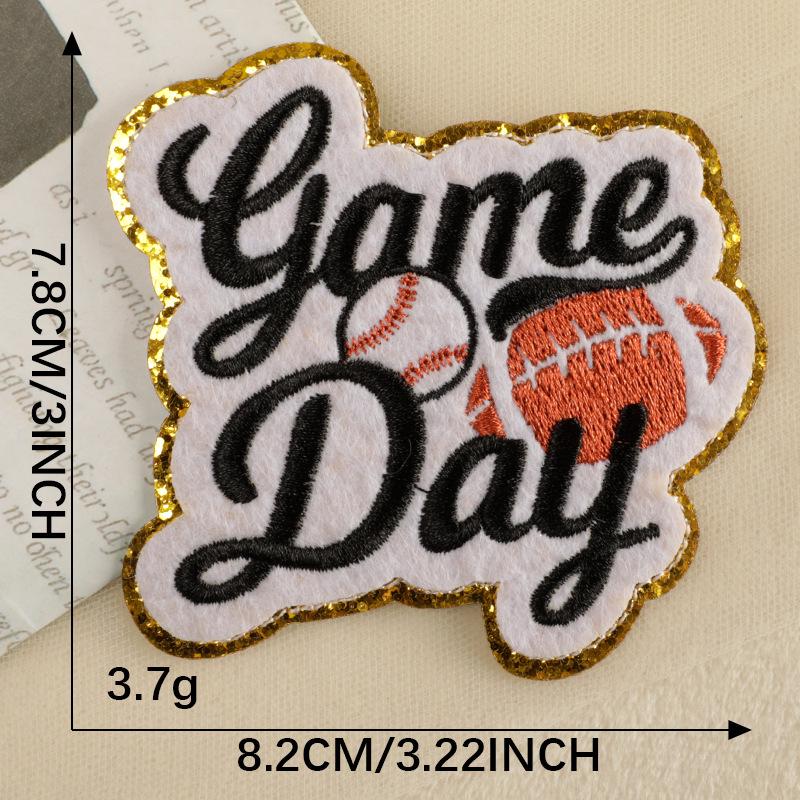 Sports Series Embroidered Cloth Patches: Football & Basketball Clothing Accessories