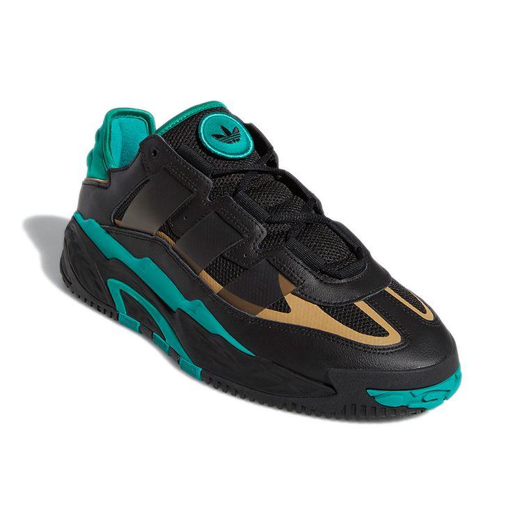 Adidas Originals Niteball 1.0 Wygodne Wszechstronne Amortyzujące Antypoślizgowe Trwałe Niskie Buty Casualowe Trampki Unisex Czarno-Zielone S24142