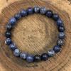 8mm Natural Sodalite Gemstone Handmade Round Beads Jewelry Designer Stretch Bracelet 7.5" For Husband/Wife RBB-25