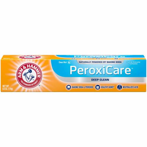

Зубная паста ARM & HAMMER Peroxicare  Чистая мята - Фторидная зубная паста, 6 унций (Упаковка из 6 шт.)