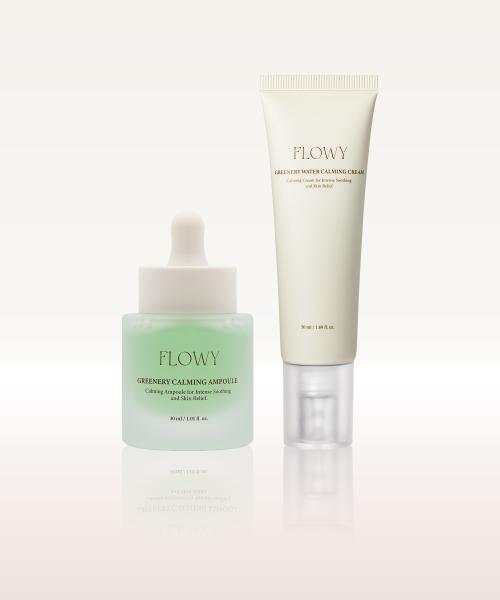 Greenery Ampoule + Cream Set