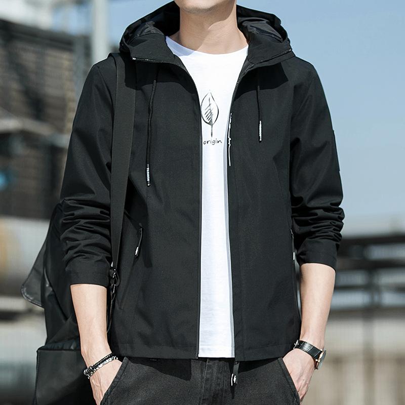 Men's Jacket Spring and Autumn Versatile Trendy Loose Plus Size Coat Autumn Men's Casual Sports Jacket Trendy Korean Style