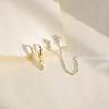 4PCS Chain Huggie Earring Set For Women Fashion Flower Tragus Hoop Earrings Bulk Cartilage Piercing Helix Jewelry Lobe Earing