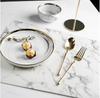 Creative PU Leather Marble Coasters Coffee Coasters Kitchen Placemats Dining Table Black And White Chic Decoration Wholesale