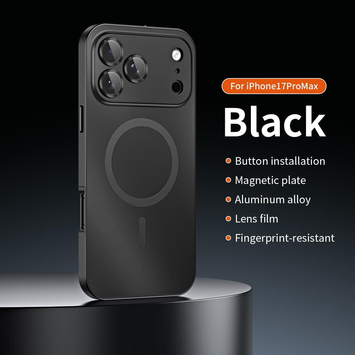 

Металевий Магнітний Матовий Чохол для iPhon 12 13 14 15 16 17 Pro Max 14Plus Для Magsafe Чохол Об єктив Сплавна Плівка Алюмінієва Рамка Бездротова Зарядка For iPhone 17 Air