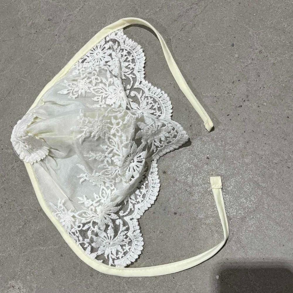 White Infant Lace Hat Flower Girl Bonnet Cap Cute Baby Lace Hat Newborn