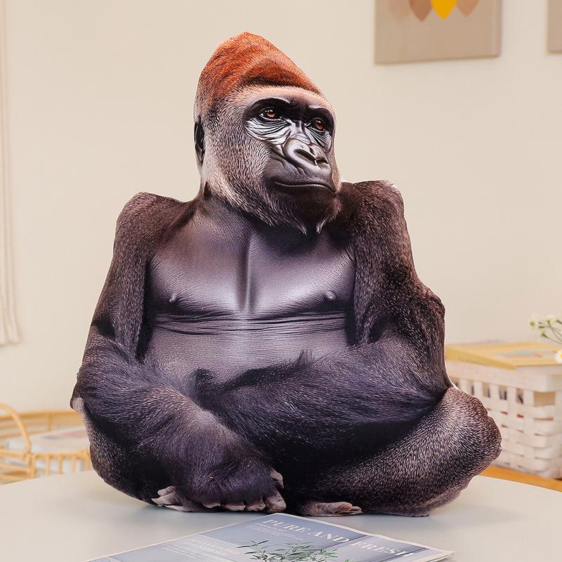 3D Animal Plush Cushion - Panda, Koala, Tiger, and Lion - Kids Gift & Home Decor.