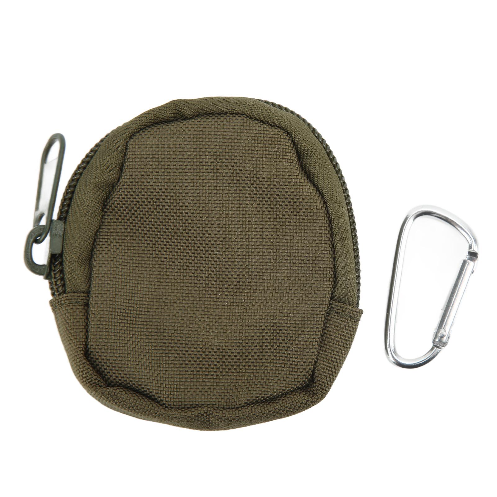 

Key Bag Portable Wearproof 1000D Round Nylon Carrying Pouch with Buckle for Outdoor Earphone