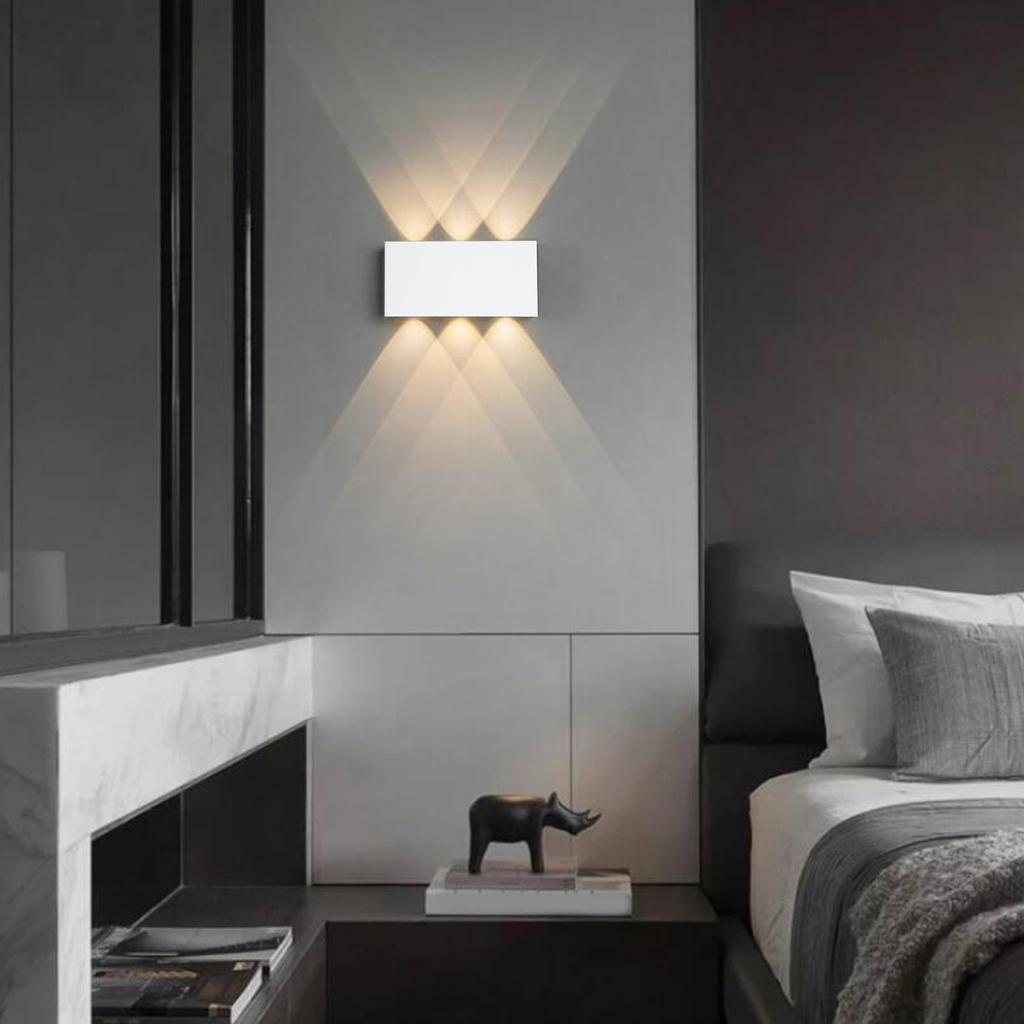 Battery Operated Wall Sconce USB Rechargeable Dimmable 3 Modes Up Down Lighting Magnetic Attraction Adhesive LED Wireless Wall Lights