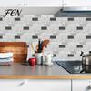 Waterproof Wall Decals for Kitchen 5Pcs Vintage Brick Tile Stickers, Oil?Proof Wallpaper, Peel Oil Proof Stickers Bathroom & Stick Backsplash Living