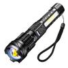 Powerful Xhp50 Led Flashlight 18650 Torch Waterproof With Side Light 7 Modes Usb Rechargeable Zoom Lamp For Camping Fishing