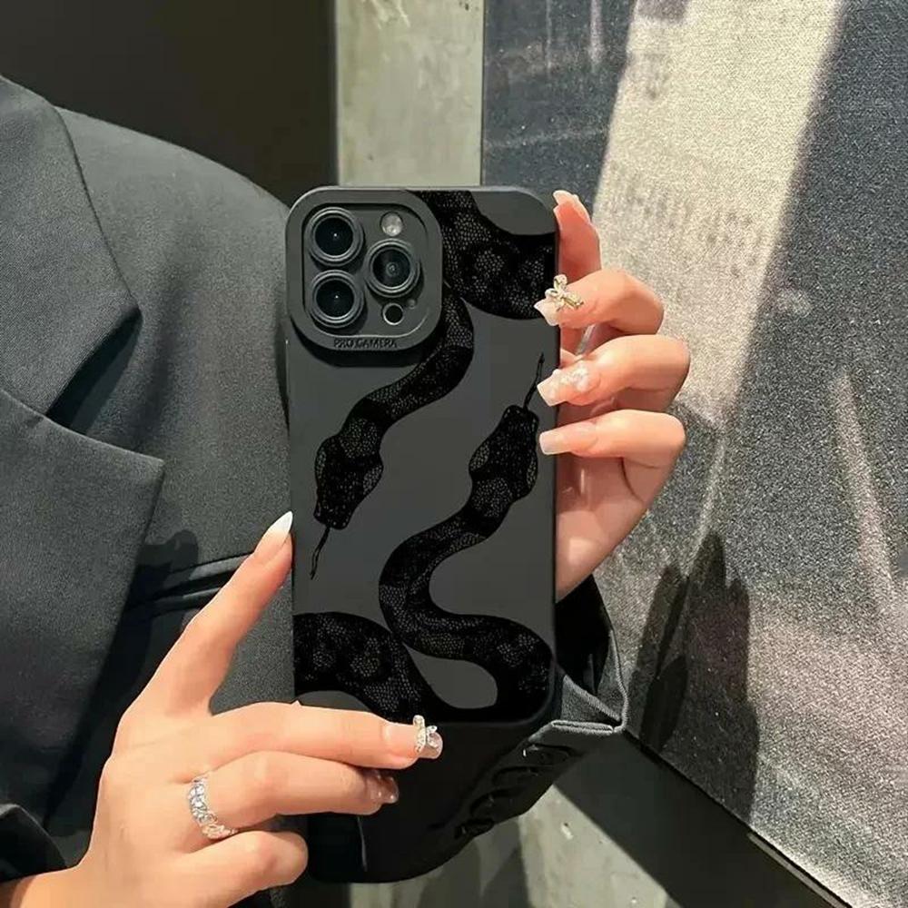 For iPhone 15 Pro Case Snake Pattern TPU Phone Cover