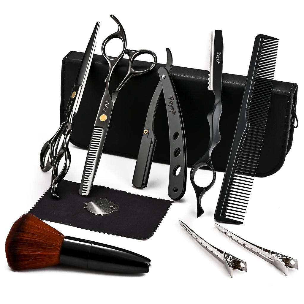 Hair Cutting Scissors Thinning Hair Scissors Fcysy Professional Barber Scissors Hair Scissor Black Hair Cutting Scissors Blending Scissors Straight