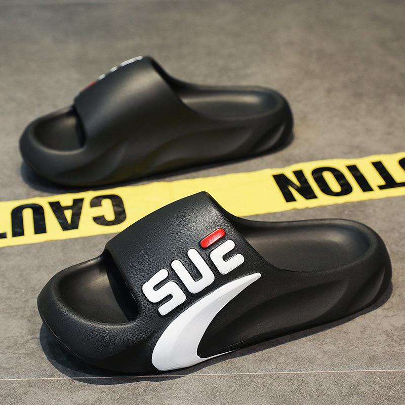 

Пляжная обувь 2024 года, летние тапочки для ходьбы по дерьму, мужские повседневные модные босоножки на платформе, мужские односложные тапочки 40 чёрный