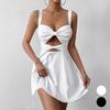 Summer New Women's Clothing Sleeveless Suspender Hollow Dress Sexy Slim Temperament Versatile Short Skirt