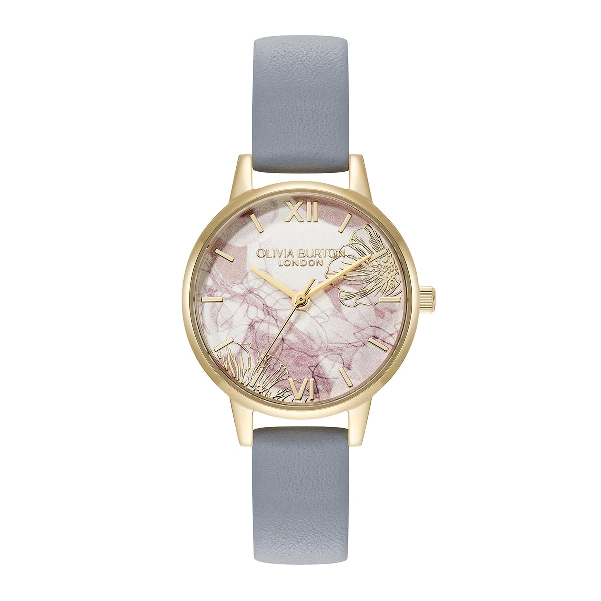 

Авторизованный дилер Olivia Burton Часы женские 24000225 Signature Midi Abstract Floral Gold Chalk Blue Leather [OLIVIA BURTON]