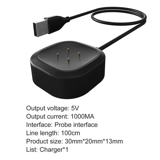 Portable 100cm Smart Watch Fast Charging Cable USB Charger for Fitbit-Versa3/Sense