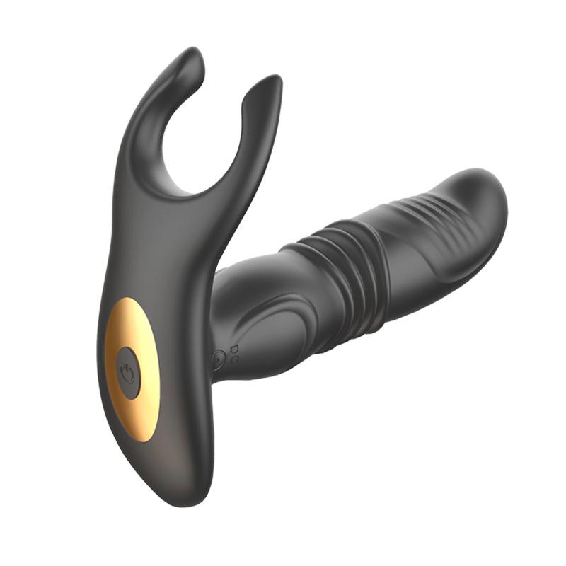 Mannlig silikon anal vibrator prostatastimulator forsinket cum butt plug dildo sexleketøy for voksne