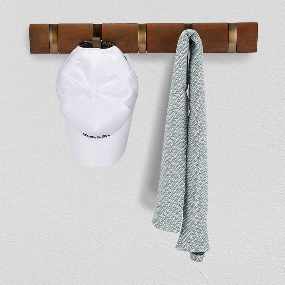 Umbra Flip Hook Coat Hooks FLIP 5 HOOK 5-Hook Rack, Wall-Mounted, Stylish, 318850-1227, Warm/Gold. WARM/GOLD. [Used]