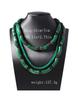 New Chinese retro old money style dark green bamboo joints multi-layer resin stacked with personalized necklaces, niche creative women's models