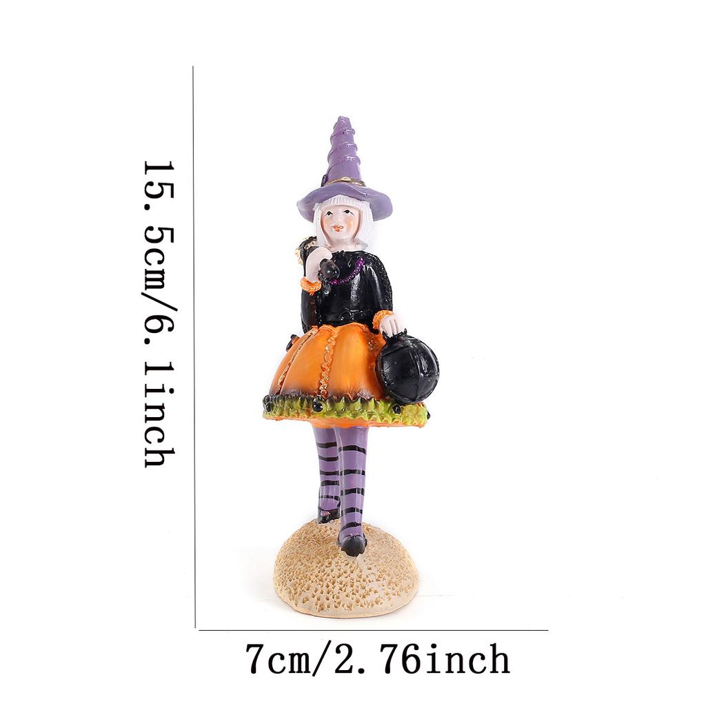 Halloween neue Hexenpuppe Harzornament, Büro Schlafzimmer Schreibtisch charmante Puppe Dekoration Ornament