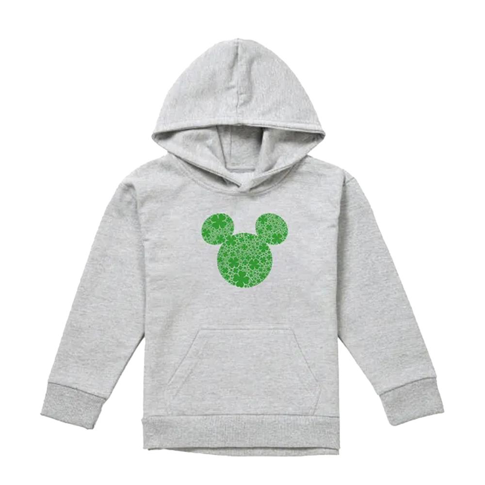 Disney Childrens/Kids Mickey Mouse Shamrock Ears Heather St Patricks Day Hoodie