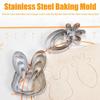 4Pcs/Set Cake Mold Rabbit Carrot Design Cookie Cutter Set Stainless Steel 430 Non-Stick Fondant Biscuit Mold