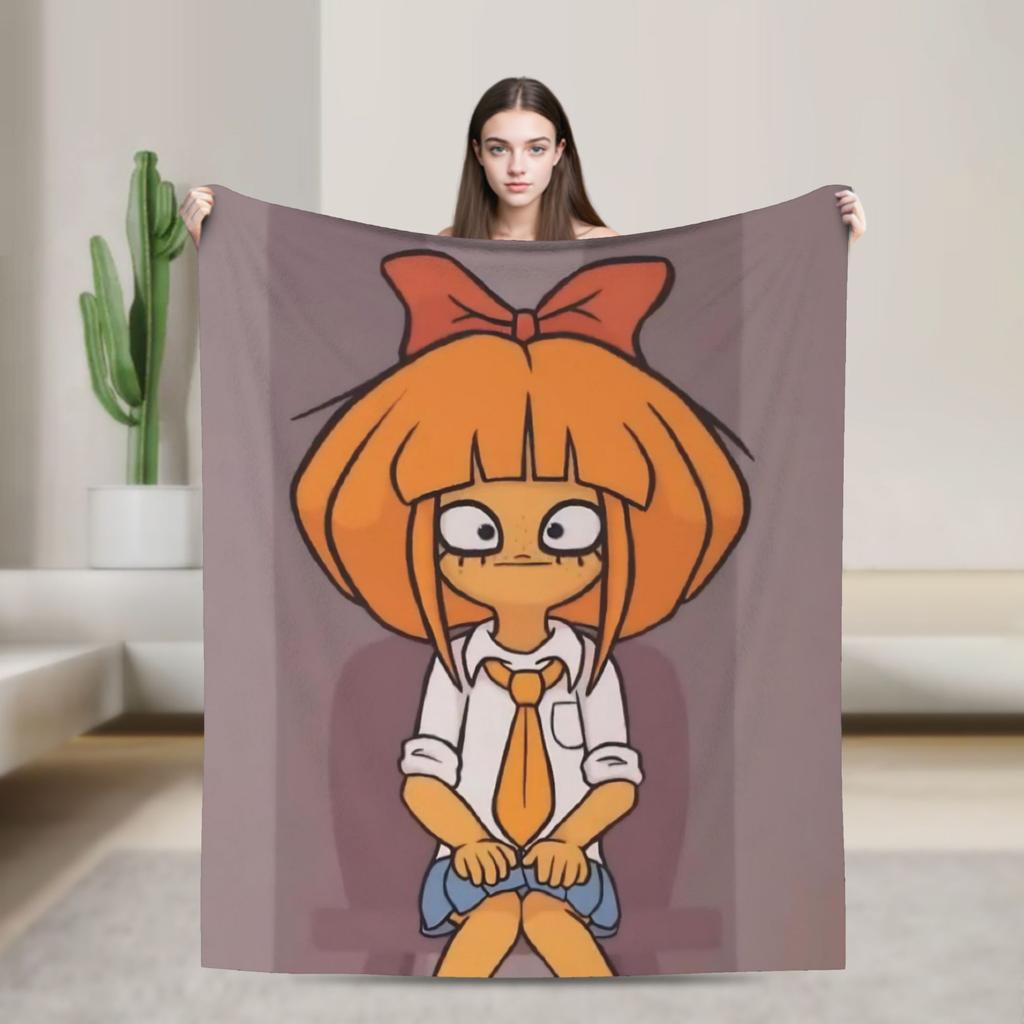 Cartoon Mymy Ongezelligs Blanket Fleece Textile Decor Multifunction Super Soft Throw Blanket For Bedding Car Bedding Throws
