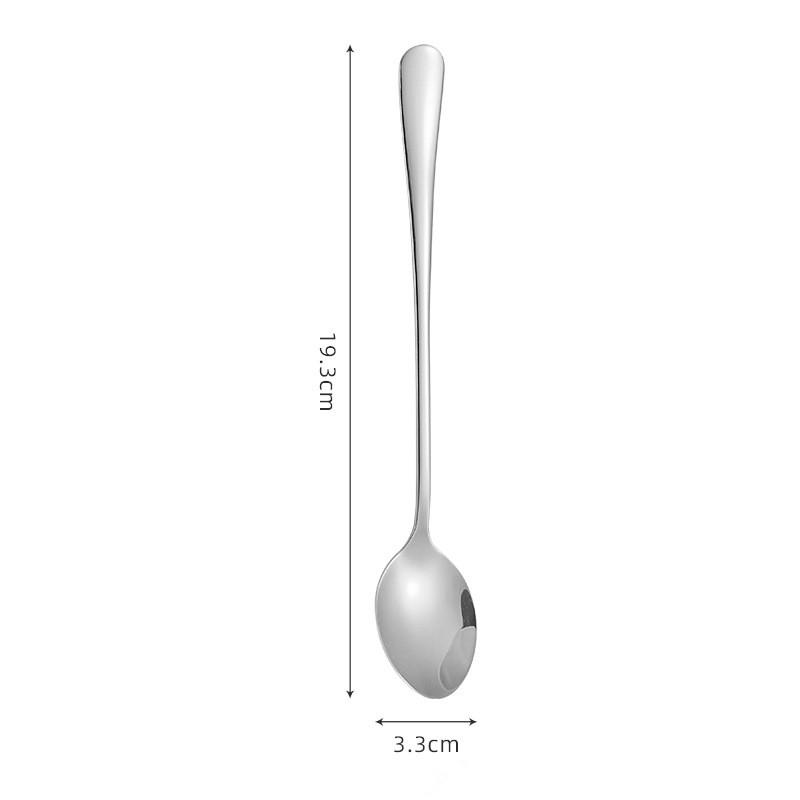 

6Pcs Coffee Spoon Long Handle Ice Cream Dessert Tea Spoon For Picnic Drinkware Tableware Kitchen Set Supply B