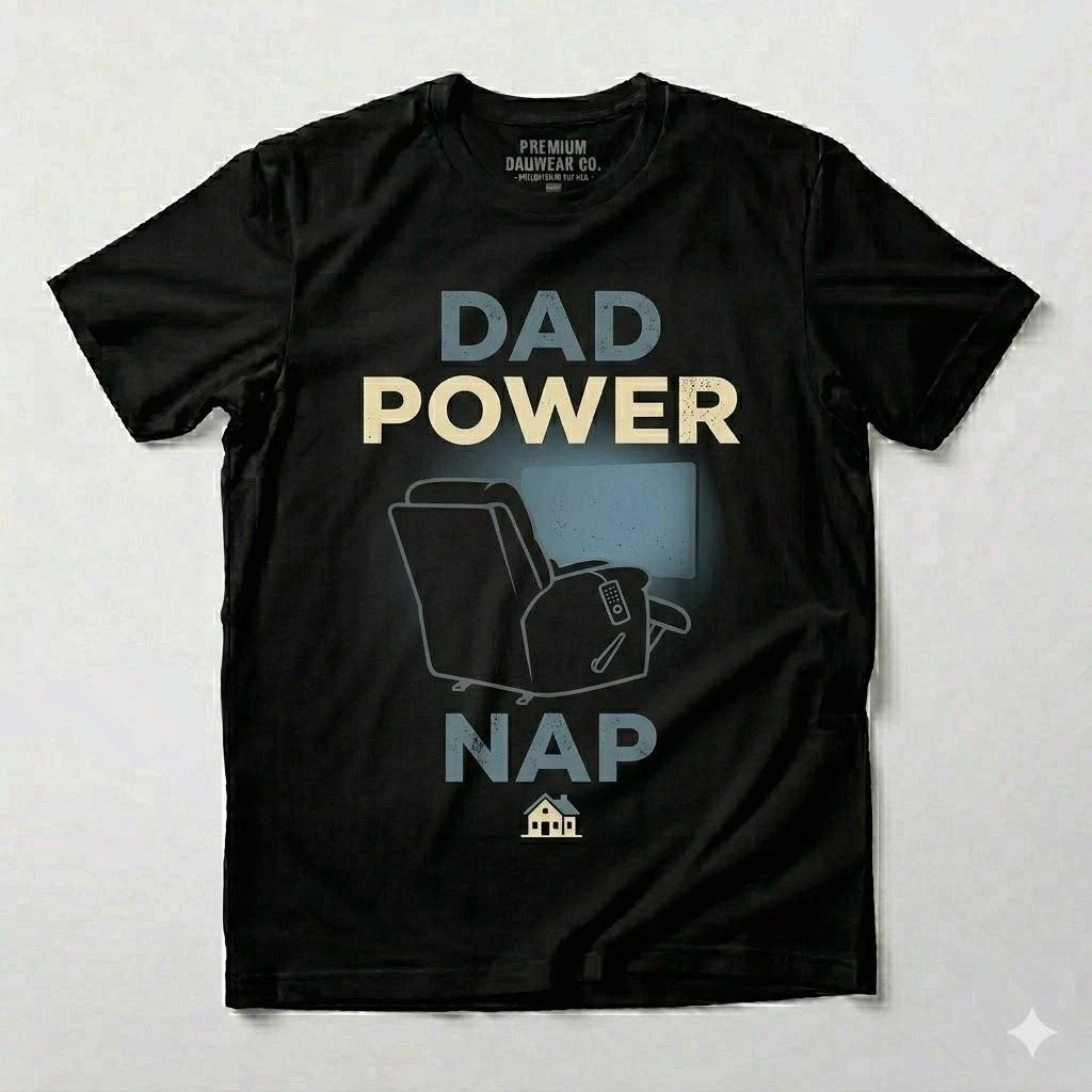 Dad Power Nap Funny Exhausted Dad Father s Day Graphic Tee S