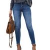 GMXIA Spring Stretch Mid Waist Slimming Denim Small Leg Nine Minute Pants