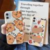 Cartoon Capybara Phone Case for iPhone 14 11 12 13 Mini Pro Xs Max 8 7 6 6S Plus X XR Solid Candy Color Case
